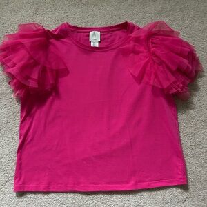Hot Pink  Ruffled Top